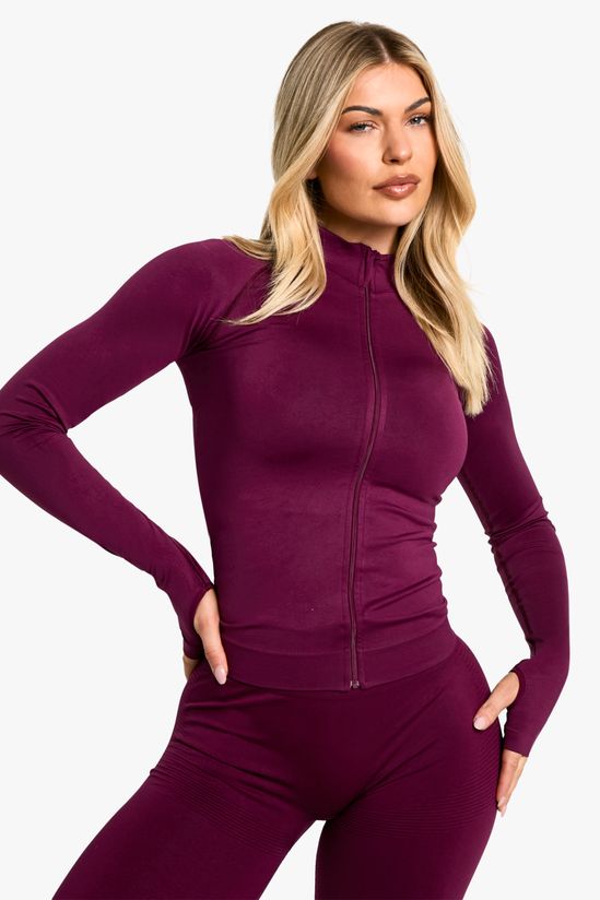 Premium Sculpt Seamless Zip Through Sports Jacket