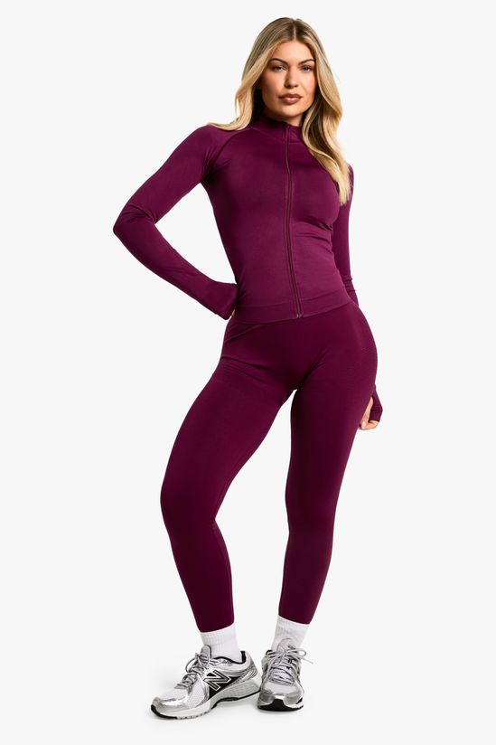 Premium Sculpt Seamless Zip Through Sports Jacket