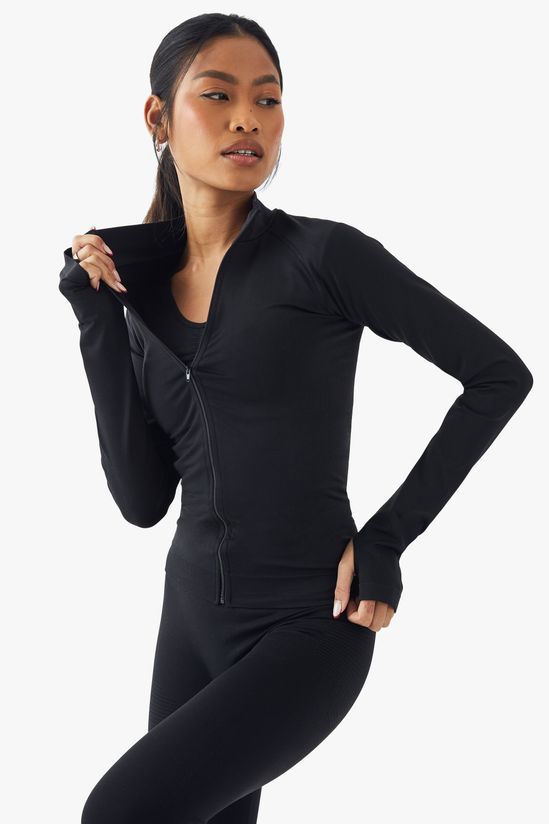 Premium Sculpt Seamless Zip Through Sports Jacket