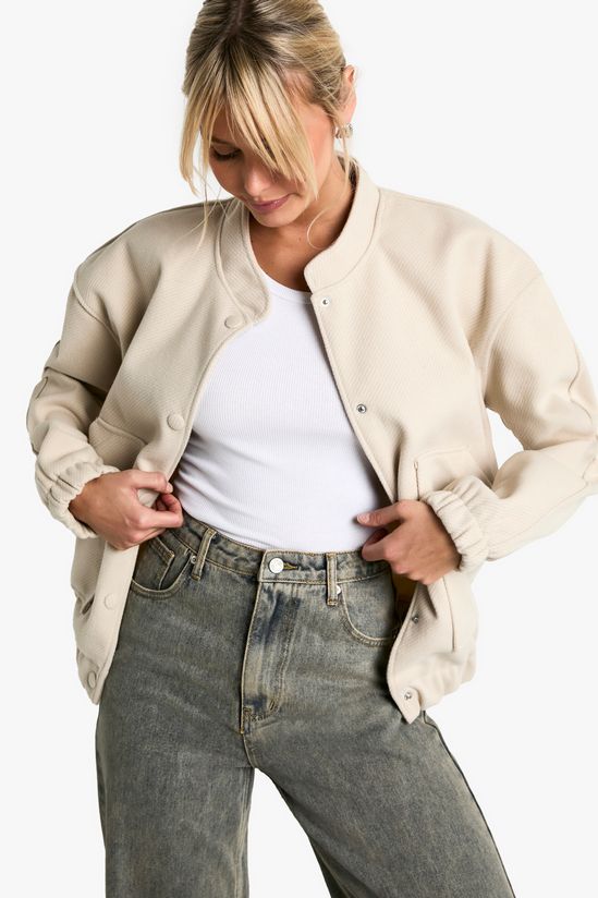Wool Look Bomber Jacket