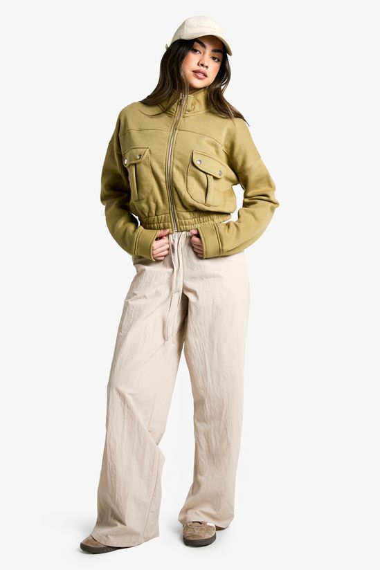 Pocket Detail Bomber Jacket