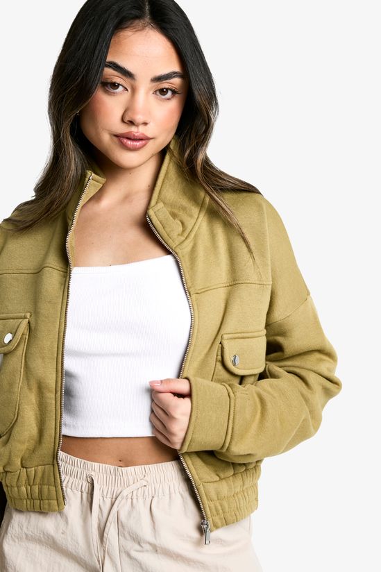 Pocket Detail Bomber Jacket
