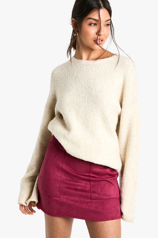 Suede Look Mini Skirt