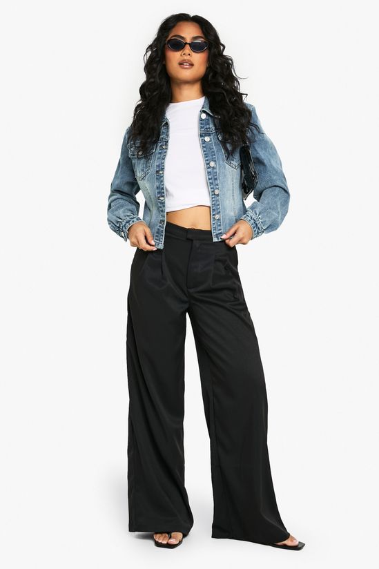 Shoulder Pad Detail Denim Jacketc
