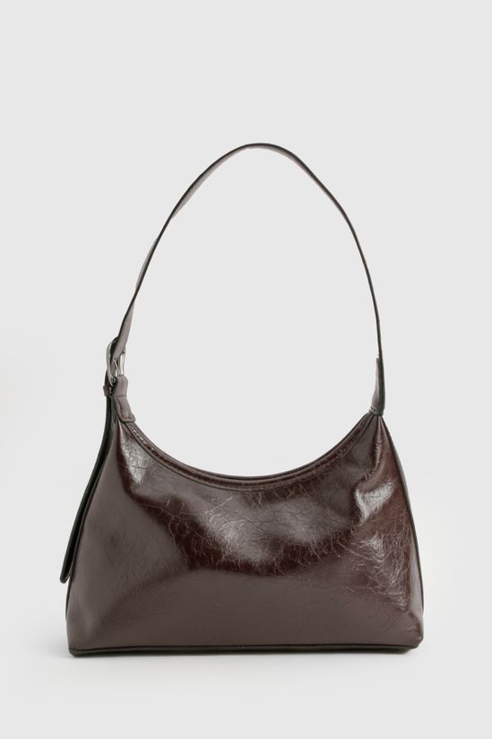 Western Buckle Patent PU Shoulder Bag