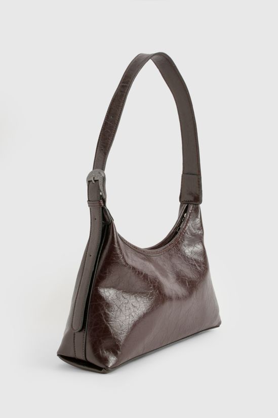Western Buckle Patent PU Shoulder Bag