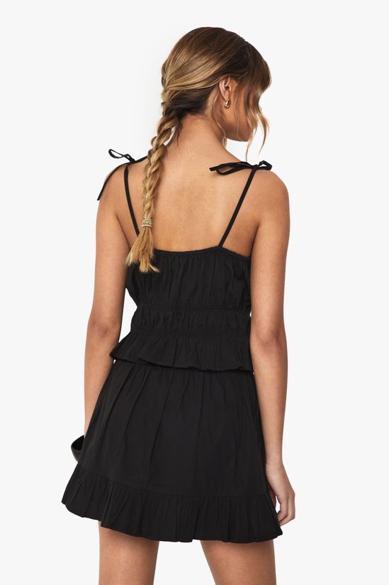 Ruffle Hem Poplin Mini Skirt