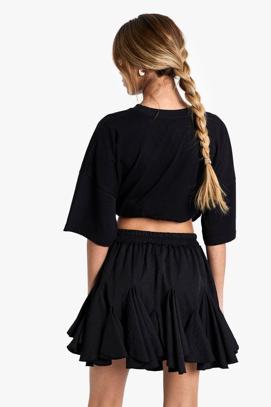 Woven Flippy Godet Mini Skirt