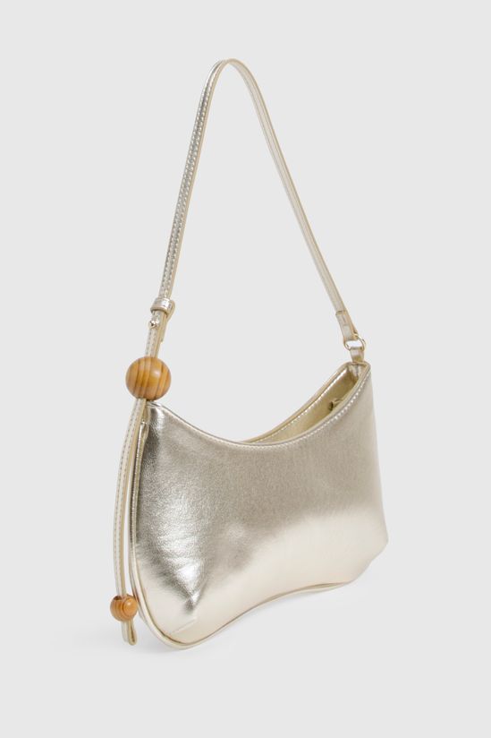 Metallic Bead Detail Shoulder Bag