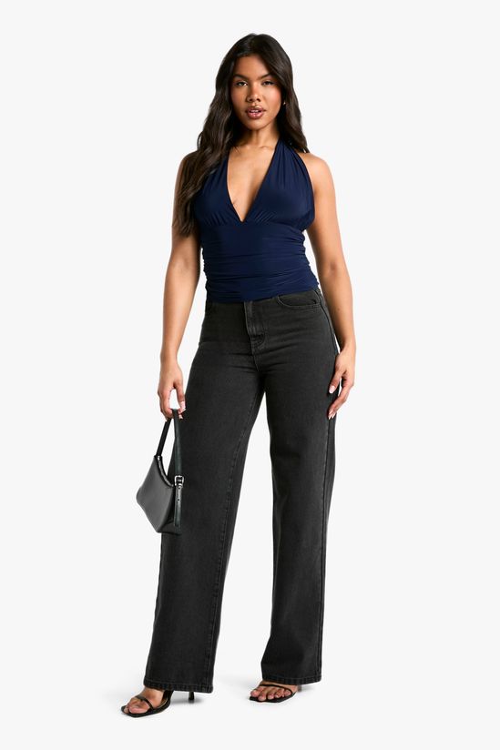 Slinky Halterneck Ruched Body Top