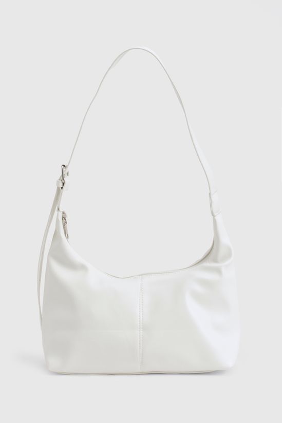 Buckle Detail Slouchy Shoulder Bag