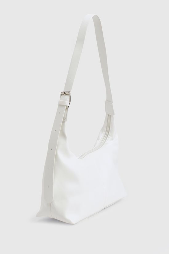 Buckle Detail Slouchy Shoulder Bag