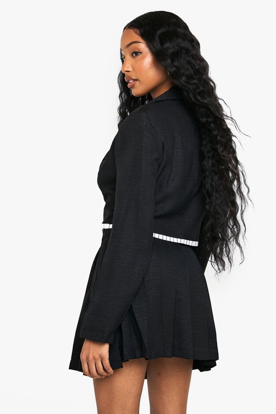 Tailored Woven Pleated Mini Skirt