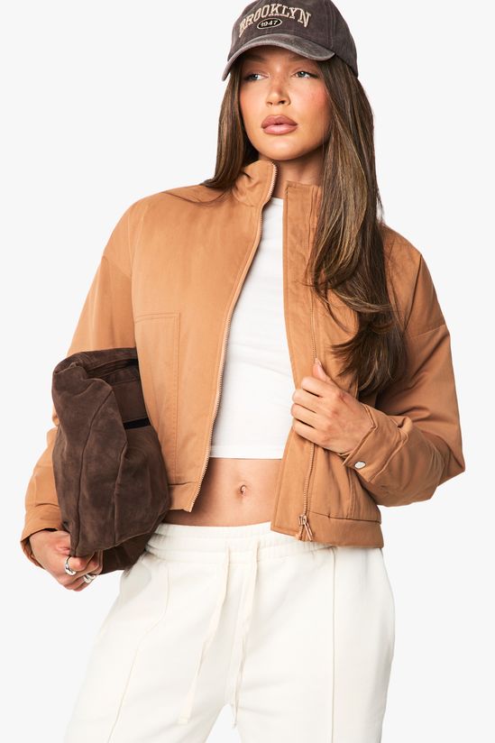 Funnel Neck Bomber Jacket