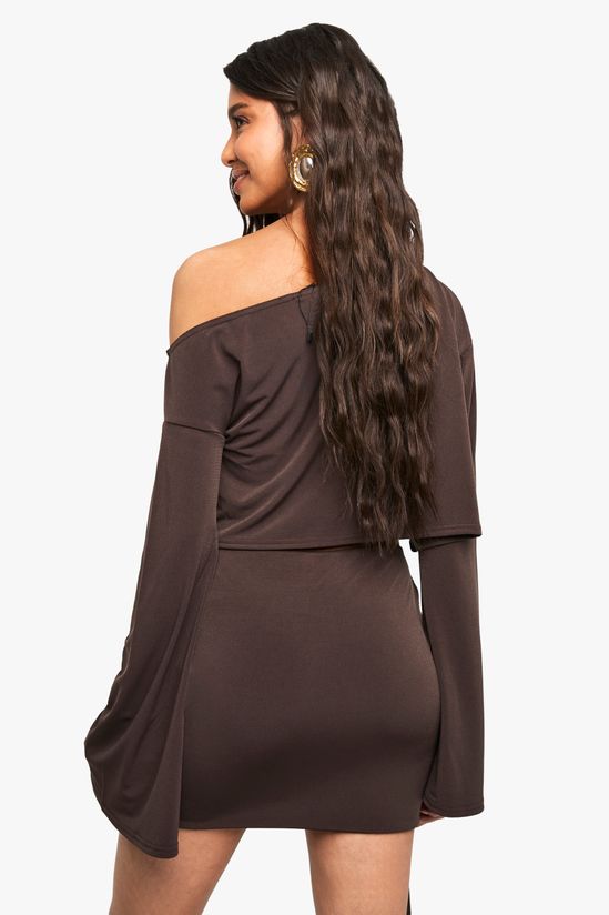 Slinky Off The Shoulder Slouchy Long Sleeve Top