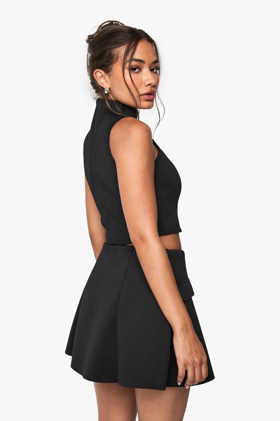Scuba Pocket Detail A Line Skirt