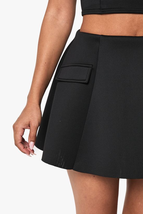 Scuba Pocket Detail A Line Skirt