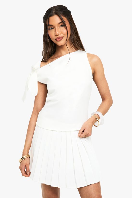 Pleated Micro Mini Skirt