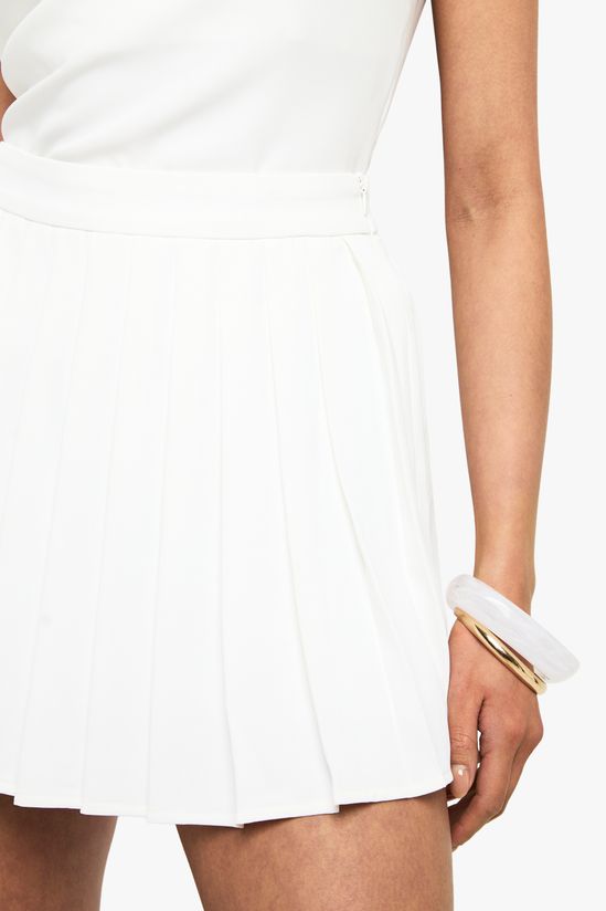 Pleated Micro Mini Skirt