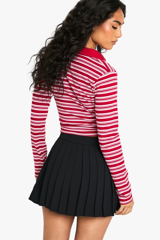 Pleated Micro Black Mini Skirt Black