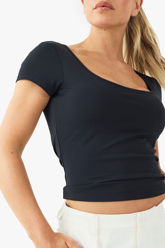 Buttery Soft Built in Padded Sweetheart Neck Cap Sleeve Top