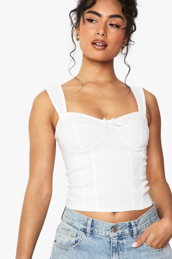 Bengaline Cup Detail Corset Top