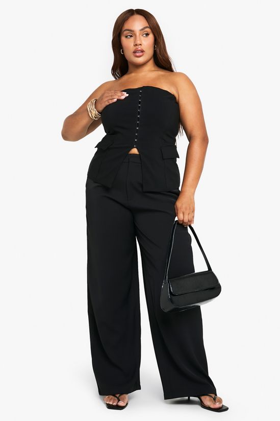 Plus Bengaline Corset Bandeau Top