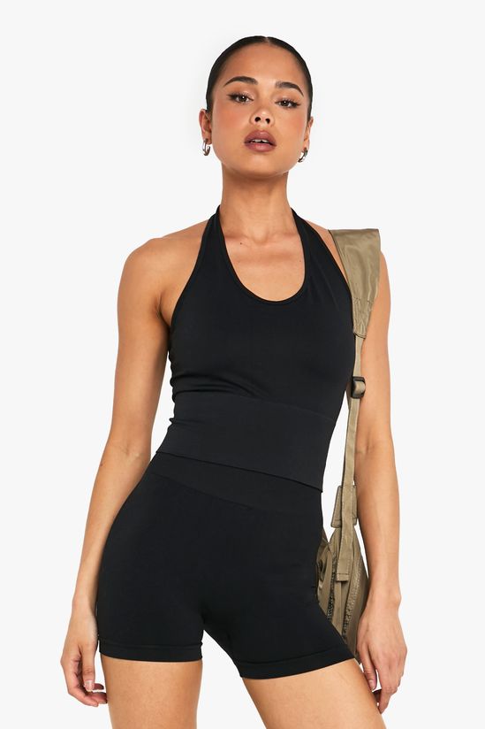 Seamless Sculpt Halter Neck Top