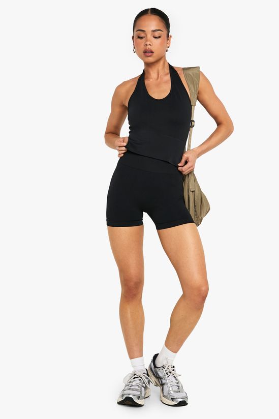 Seamless Sculpt Halter Neck Top