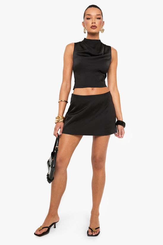 Satin Mini Skirt