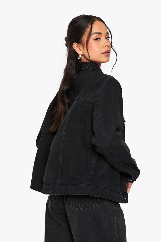 Washed Black Denim Jacket