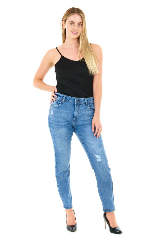 Casual Style Classic Stretchy Ripped Skinny Fit Denim Jeans