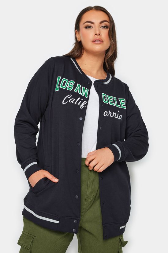 Los Angeles Slogan Varsity Bomber Jacket