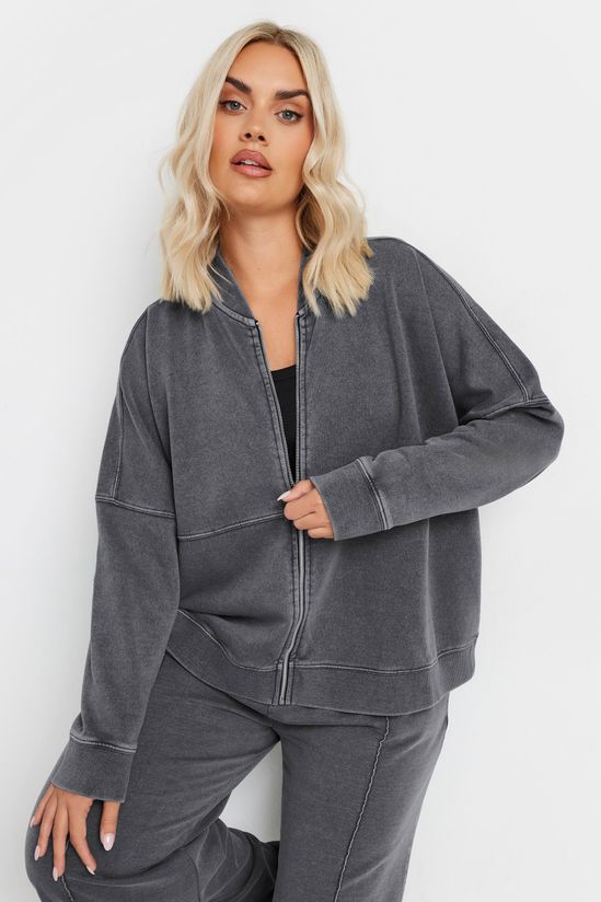 Oversized Sweat Bomber Jacket