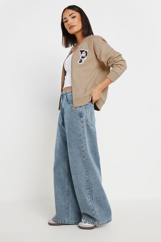 Petite Jersey Bomber Jacket
