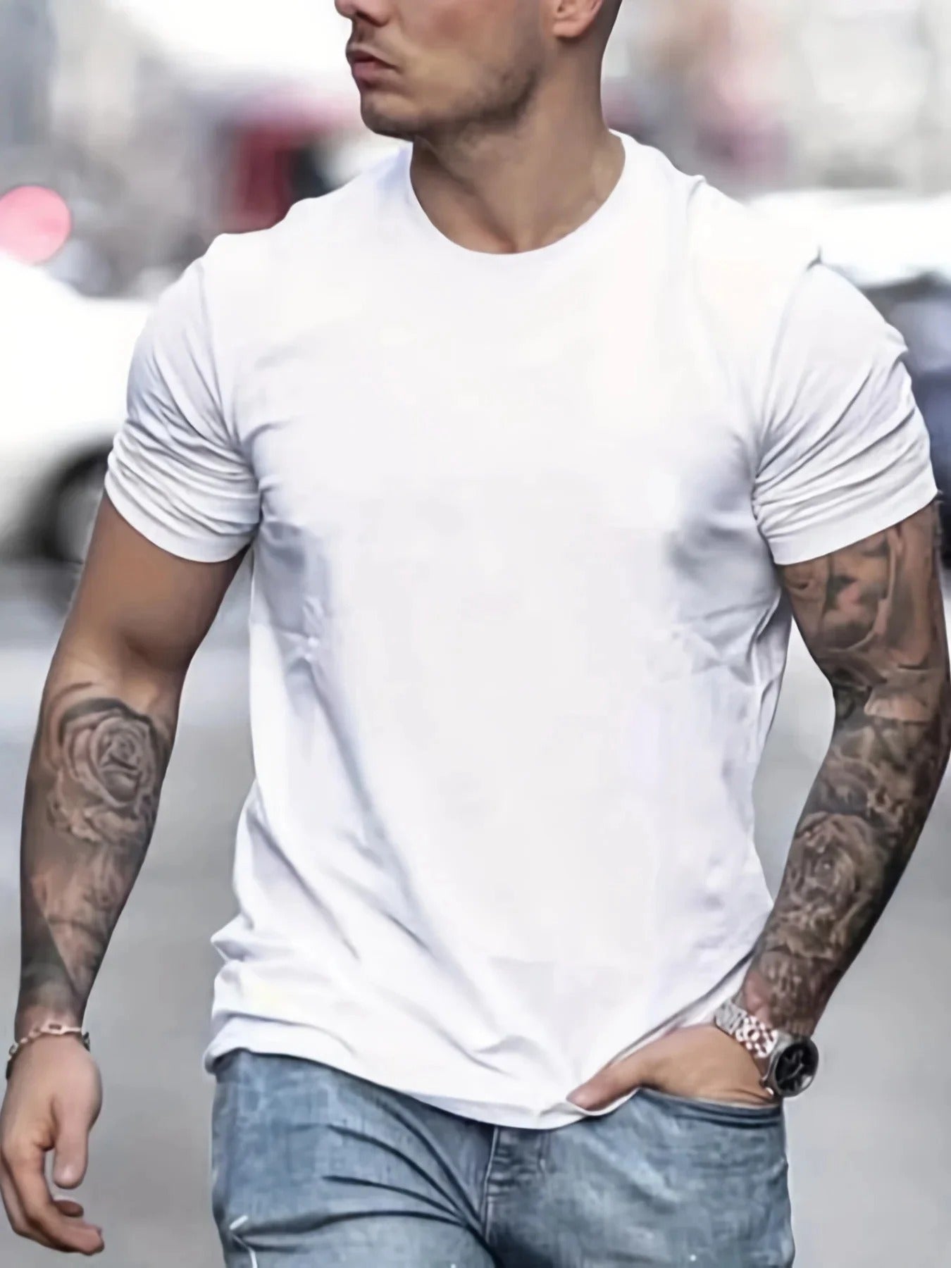 Men’s Creative Letter Print T-Shirt