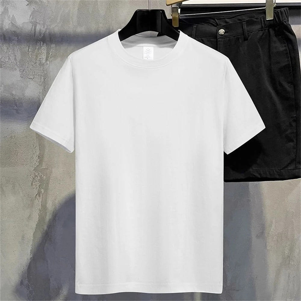 Men's Solid Color Cotton T-Shirt
