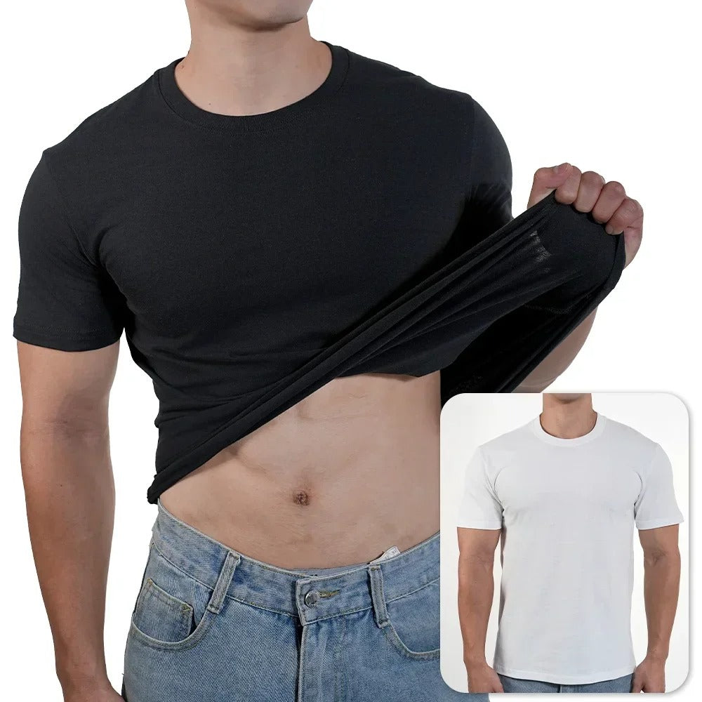 Men’s Solid Color Cotton T-Shirt Breathable