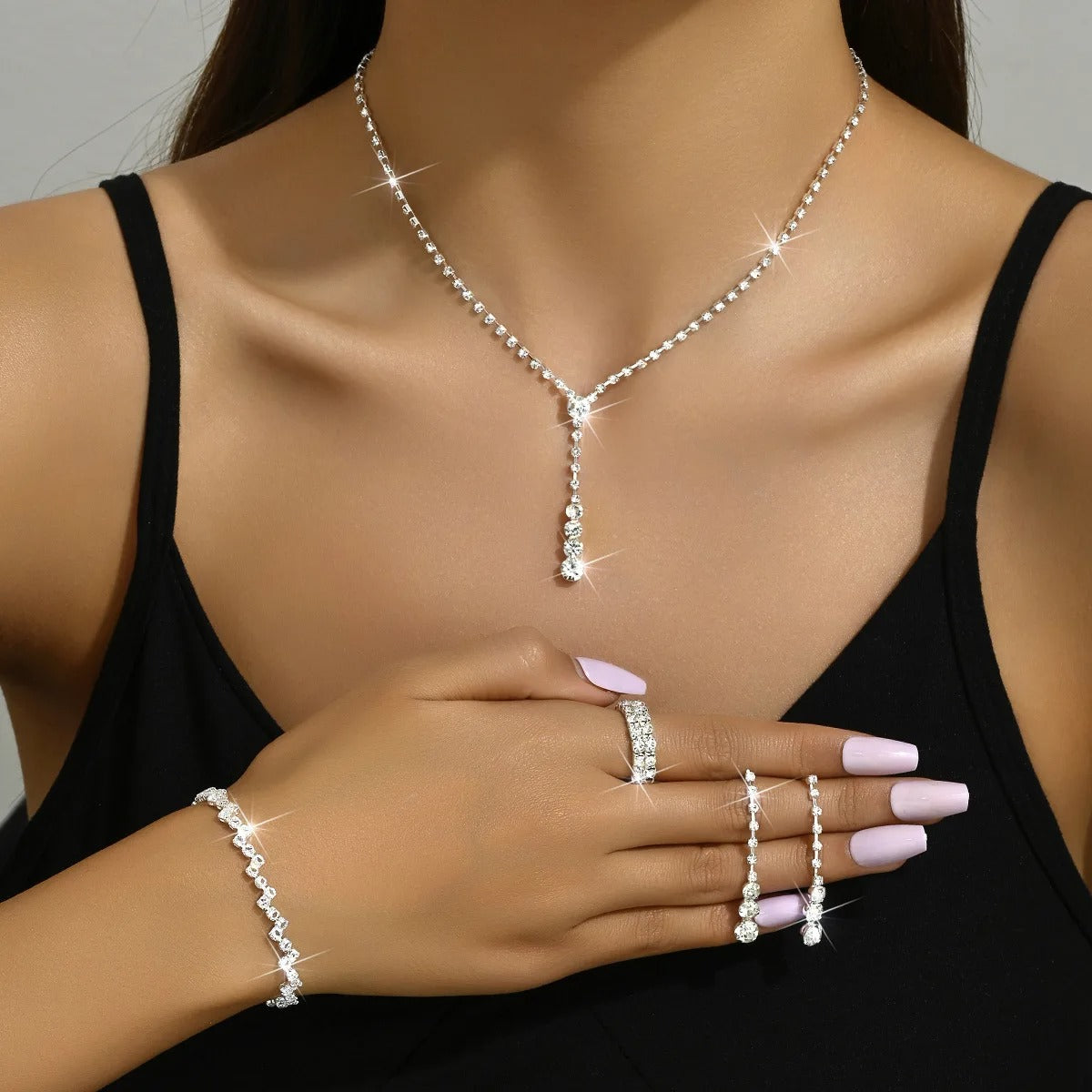 5-Piece Women's Minimalist Claw Chain Jewelry Set