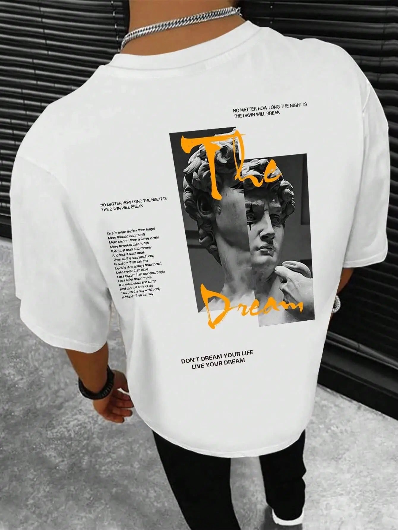"Live Your Dream" Men's Summer Streetwear T-Shirt