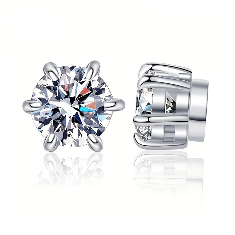 Magnetic 2CT Moissanite Earrings 2pcs