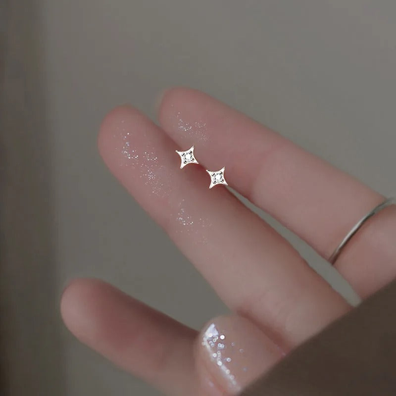 Sweet Hollow Bow Stud Earrings