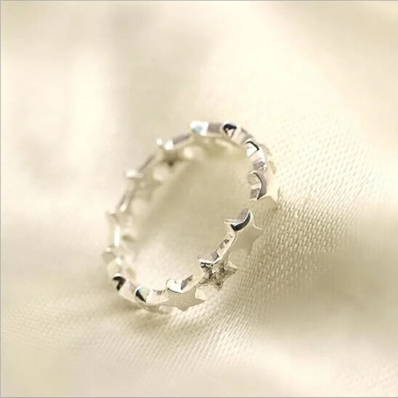 925 Sterling Silver Open Star Ring