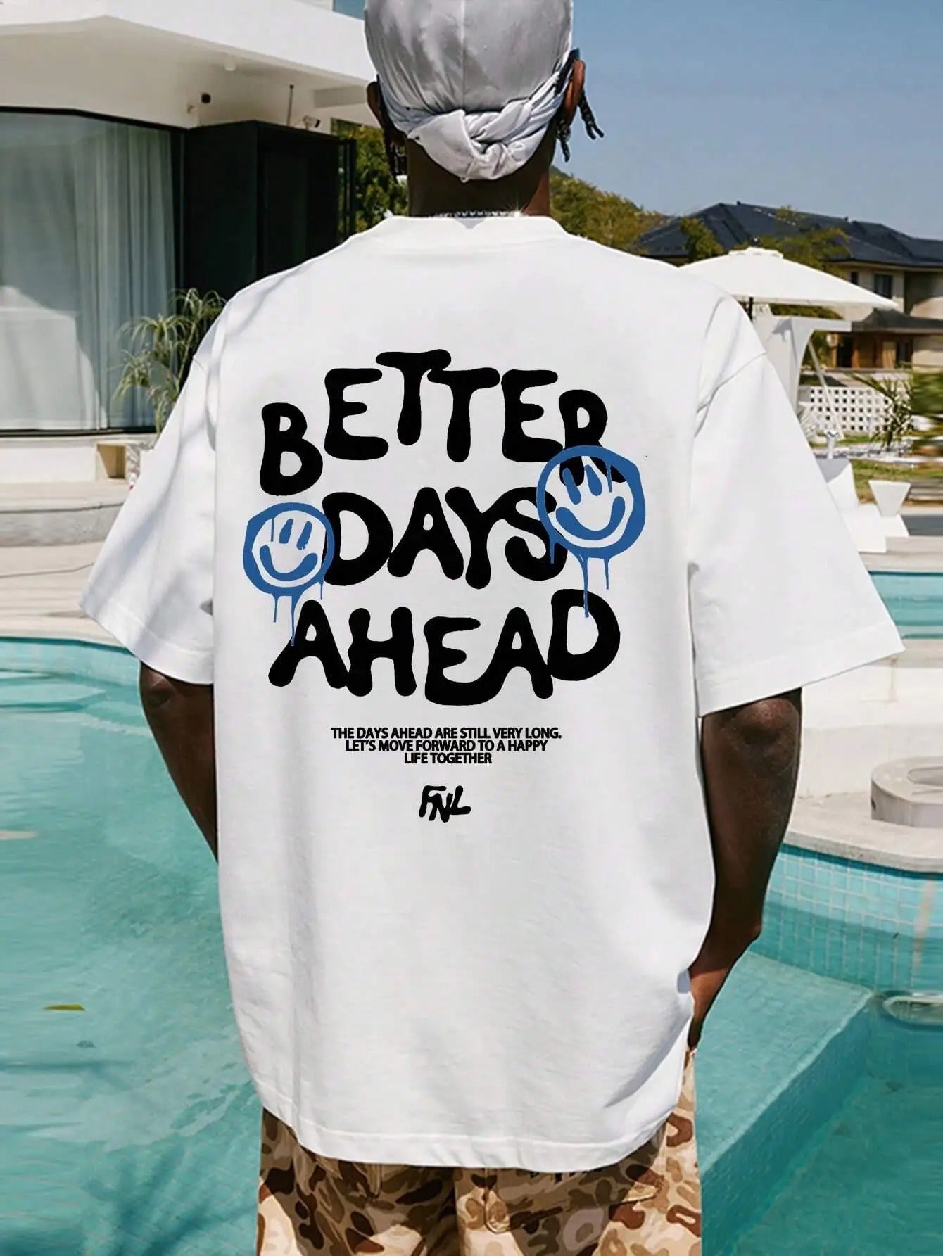 "Better Days Ahead" Men's Oversized Cotton T-Shirt