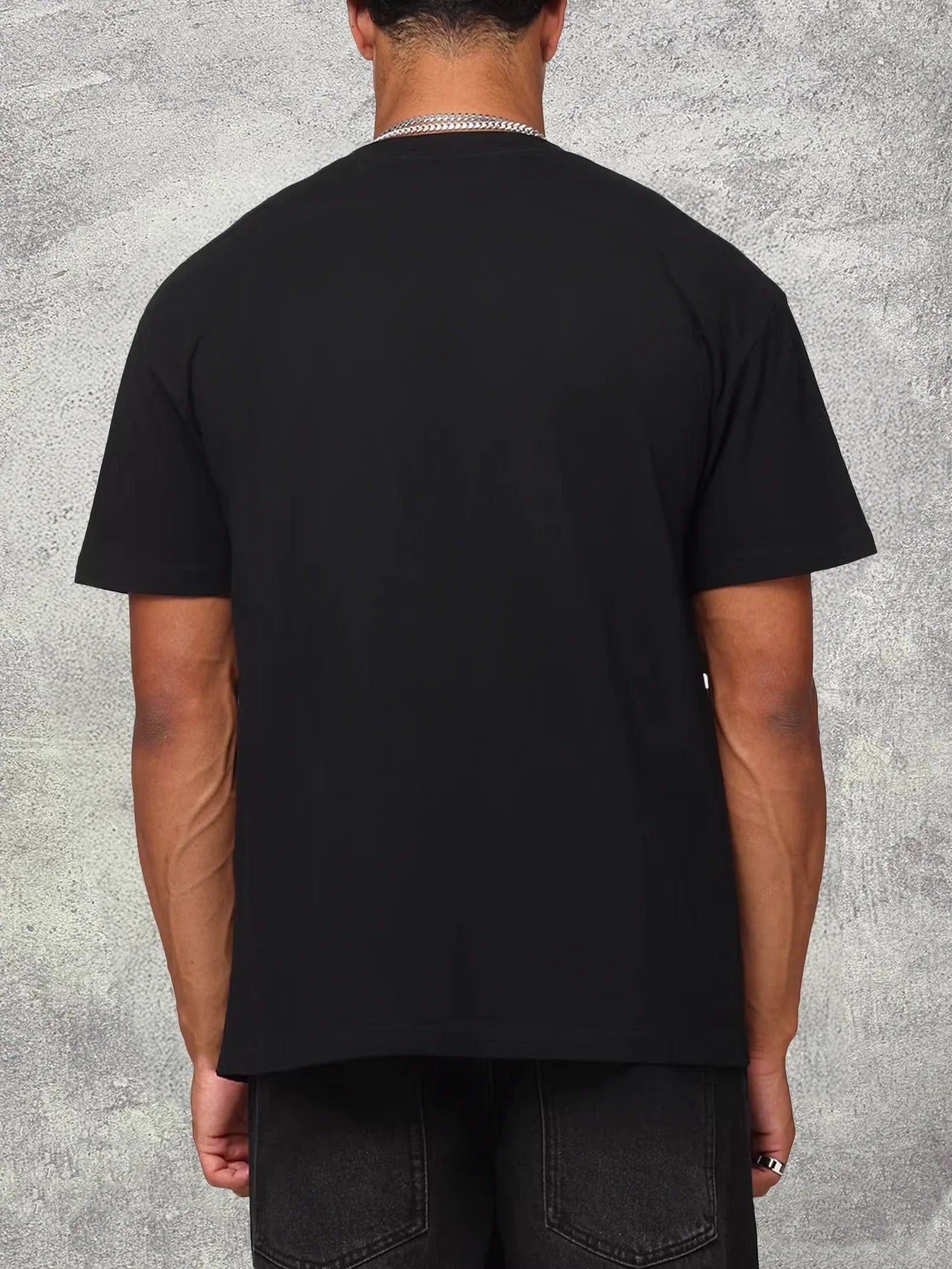 Men's Cotton T-Shirt Guitar Player Graphic