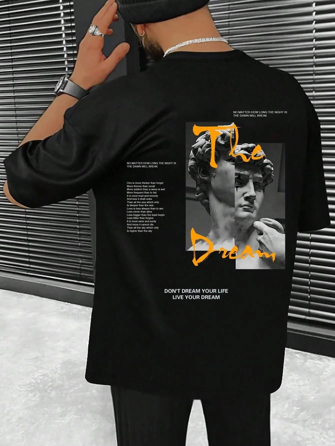 "Live Your Dream" Men's Summer Streetwear T-Shirt