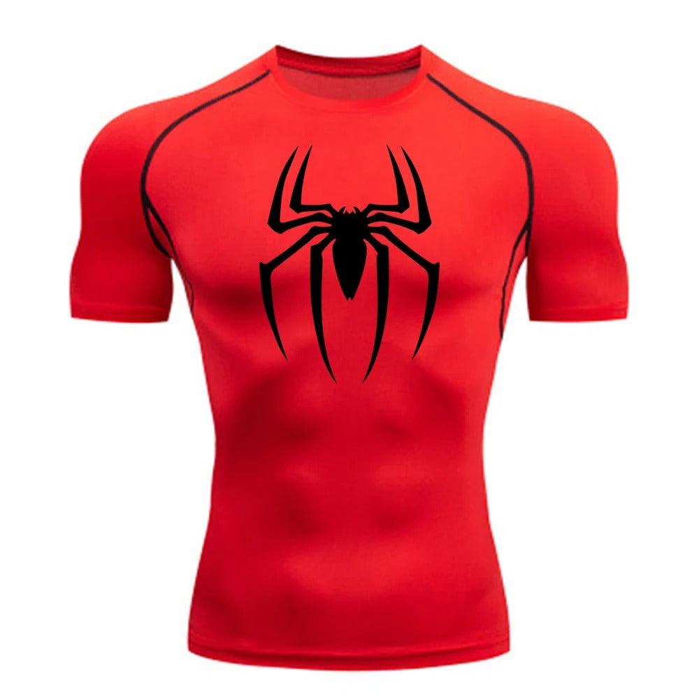 Men’s Spider Print Compression T-Shirt