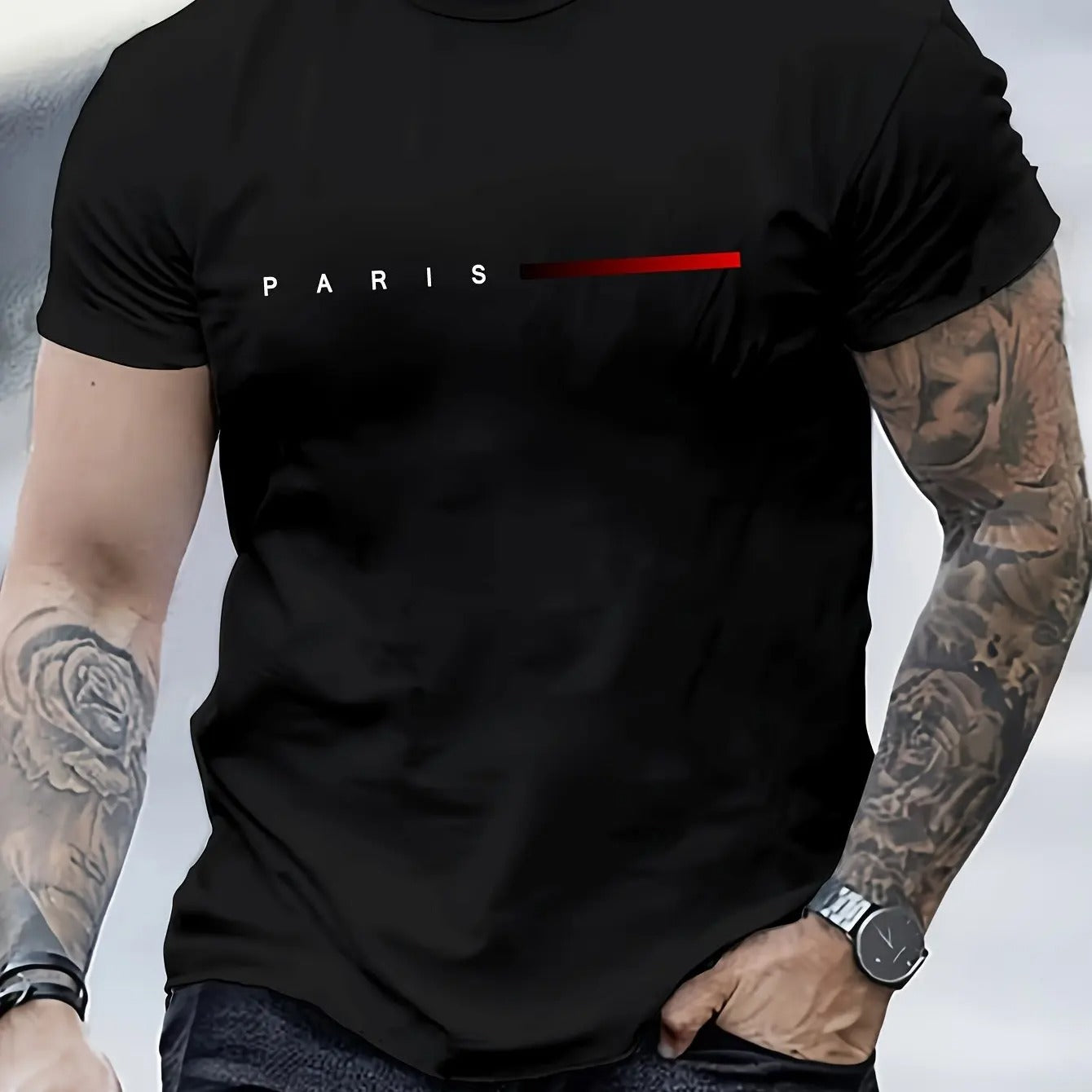 Men’s Creative Letter Print T-Shirt