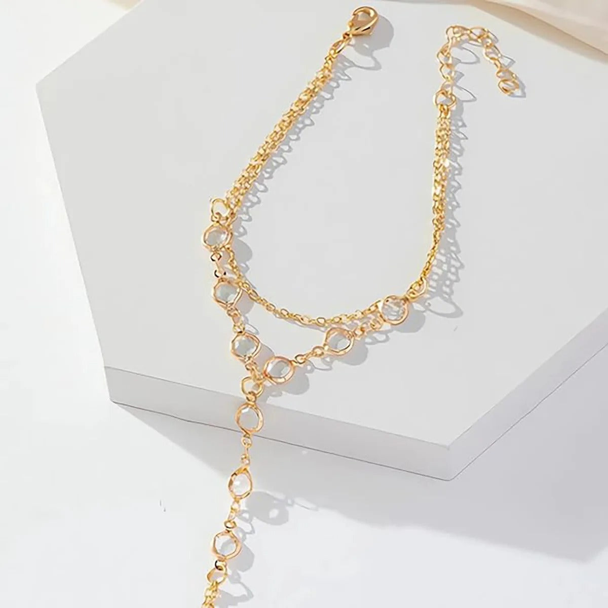 Crystal Finger Chain Bracelet