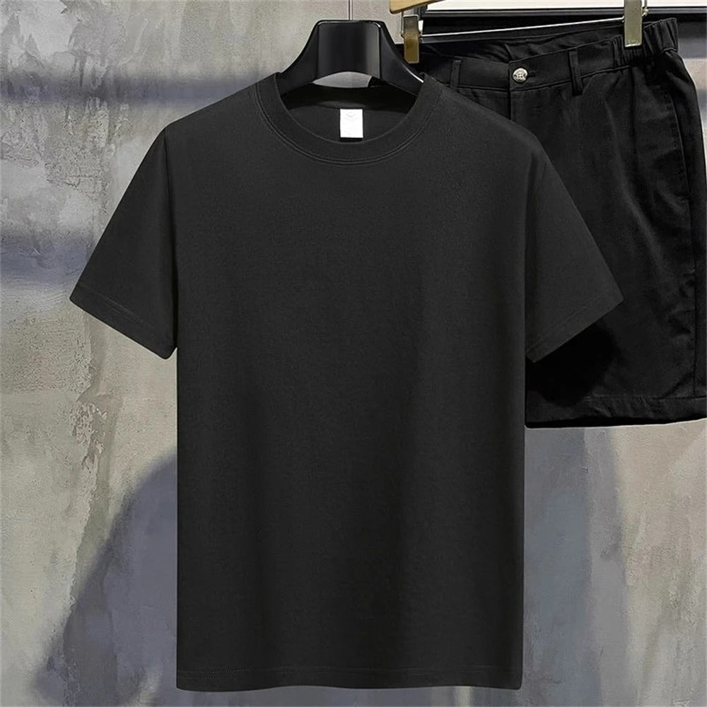 Men's Solid Color Cotton T-Shirt